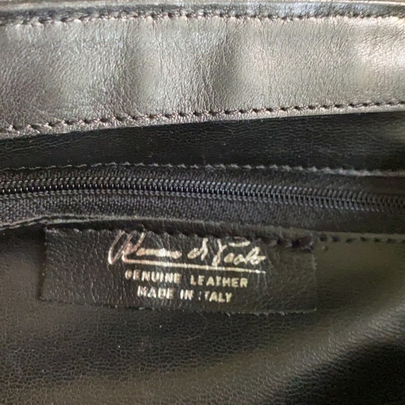 Ramona Di Paolo Vintage Black LeatherSilver Chrome Clip Shoulder Bag - Picture 12 of 12